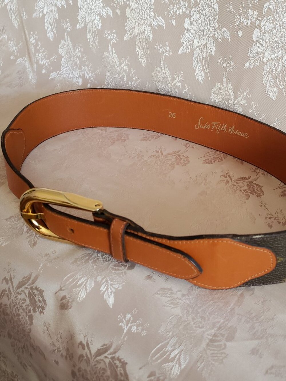 Authentic Vintage Louis Vuitton Waist Belt Size 26 Exclusive Saks Fifth Avenue